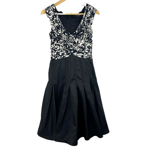 Tadashi Shoji Dress Vintage 90's Womens Size 8 Black Party Prom Grad Retro - Picture 1 of 4